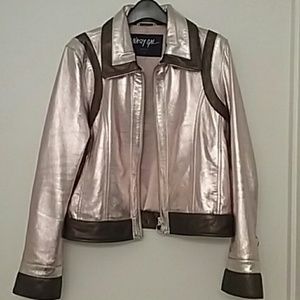 Nasty Gal Rose Gold Leather Jacket size 10-12 ♥